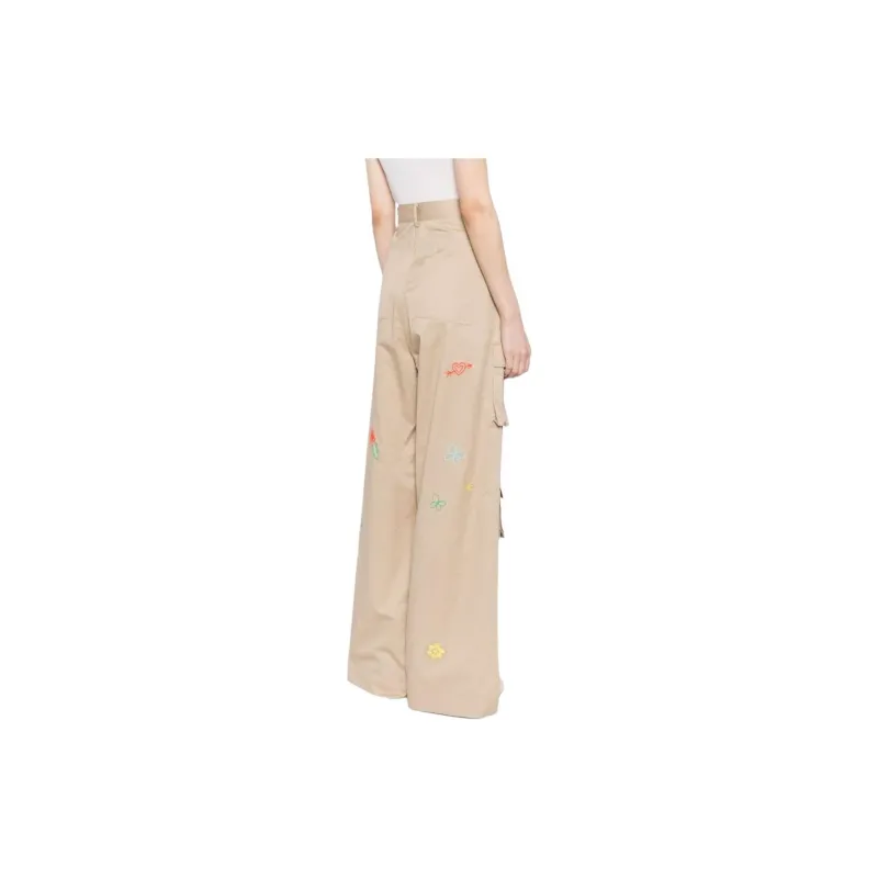MIRA MIKATI Embroidered Cotton Cargo Trousers-2