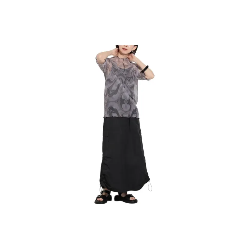 Beams T Shirt Women's Charcoal Gray-1