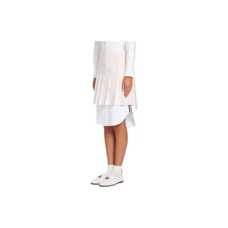 THOM BROWNE Striped Pleated Skirt-2