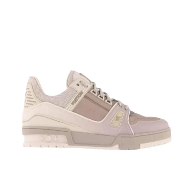 LOUIS VUITTON Trainer Low Top Skateboard Shoes Men's Light Pink-1