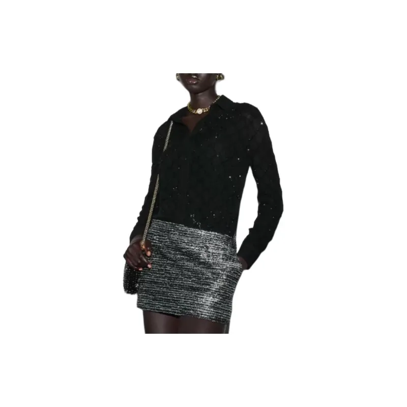 GUCCI Gg Monogram Sequinned Shirt-3