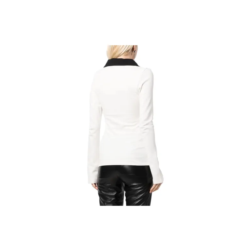 BALMAIN Rhinestone button Long sleeve Shirt-4