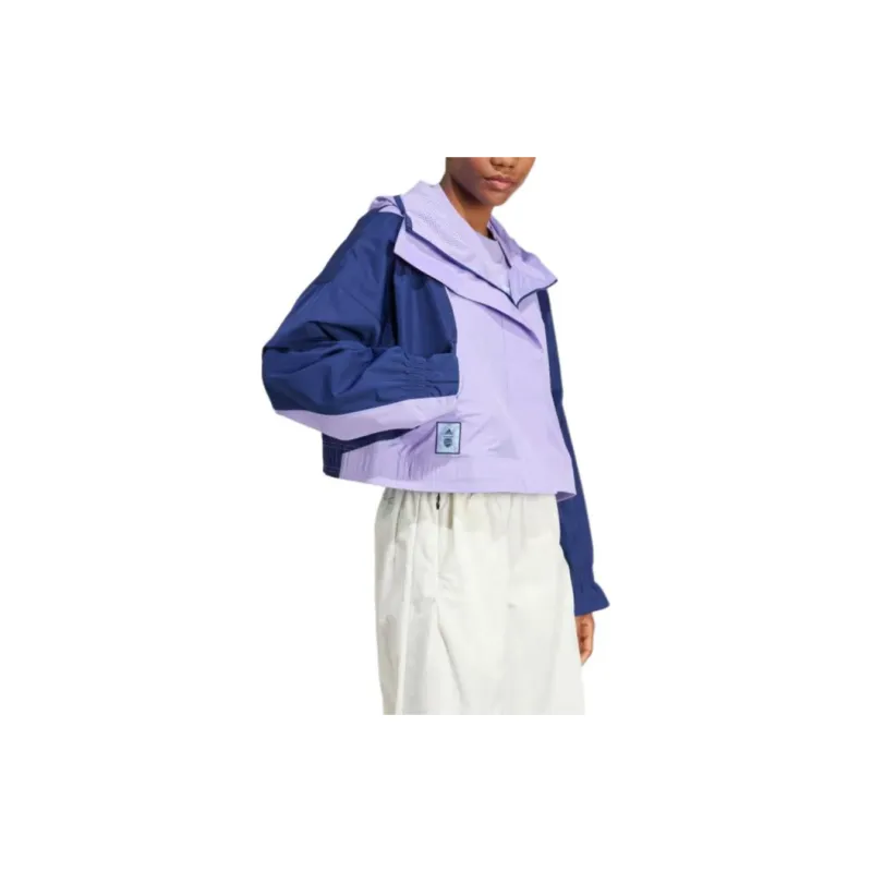 Adidas Arsenal Windbreaker Jackets Coats Women's Glittering Purple-3