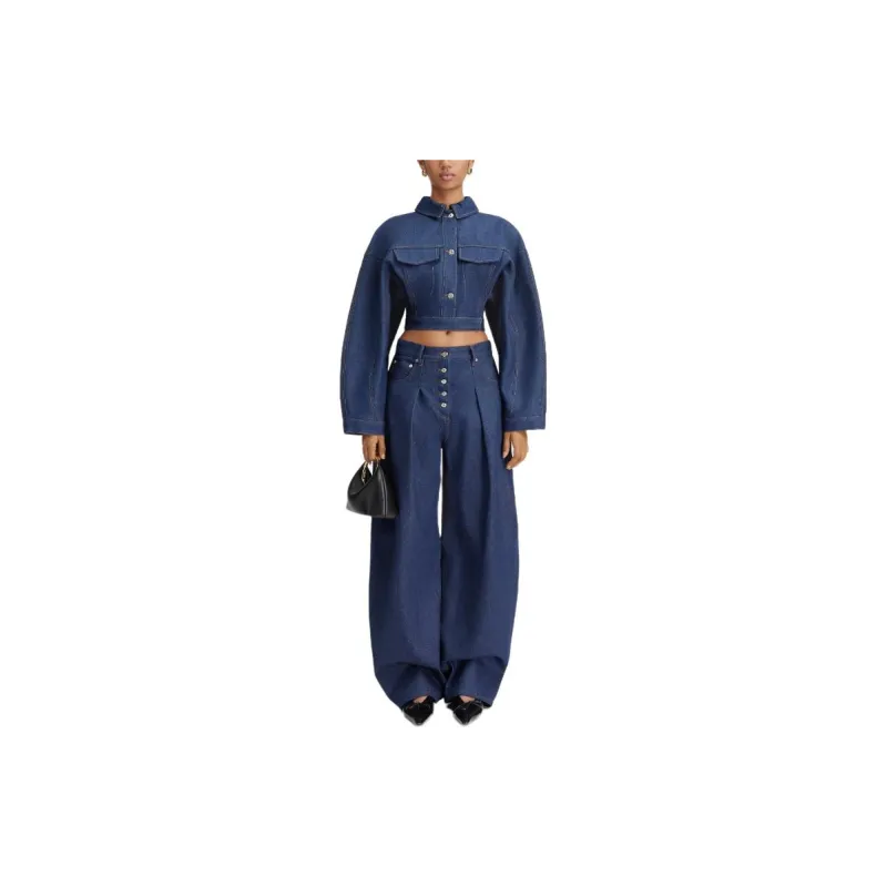 Jacquemus Wide Curved Jeans-1