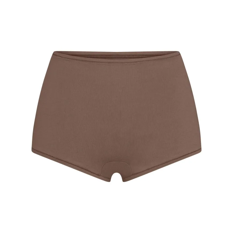 SKIMS COTTON JERSEY BOY SHORT Underpants Women's 1 Pack TRUFFLE/Truffle Color-0