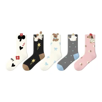 Primeet Mid Calf Socks Women's 5 Pack