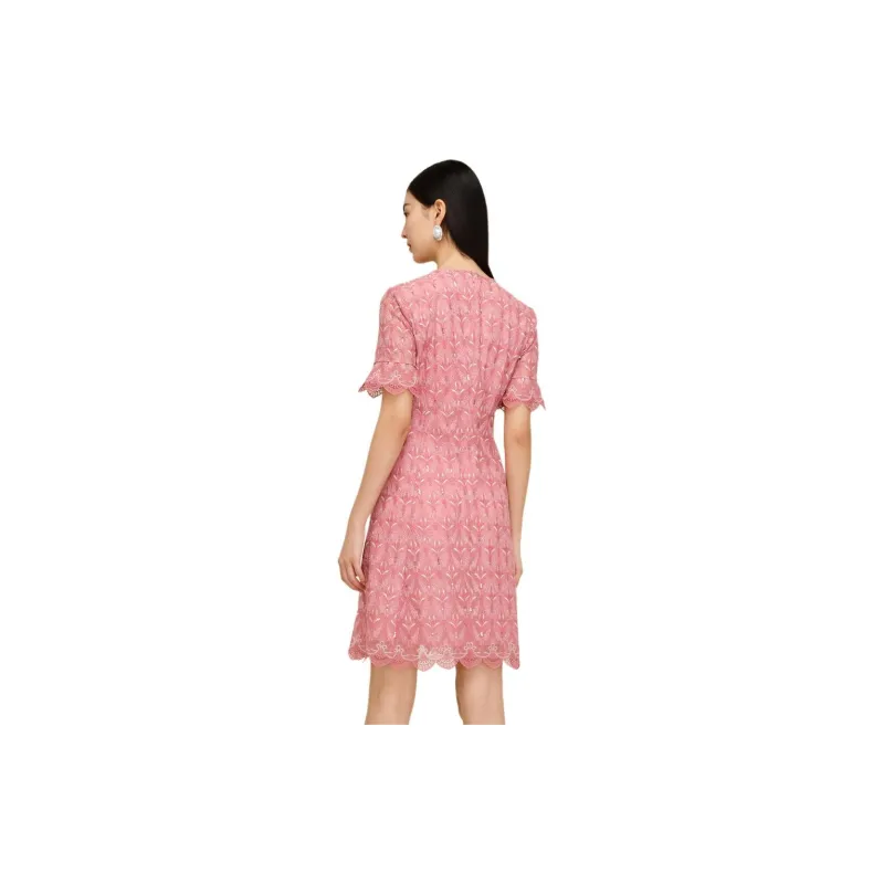JZ. ANNAKRO Short Sleeved Dress Women's Blossom Pink Red-2