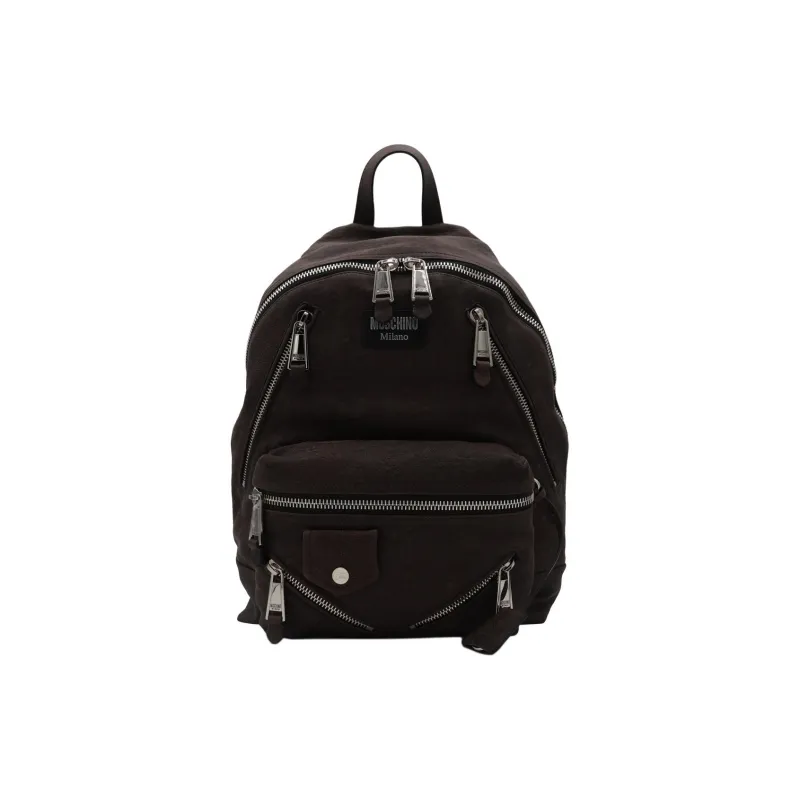 MOSCHINO Polyester Backpack Men's Black Brown-0
