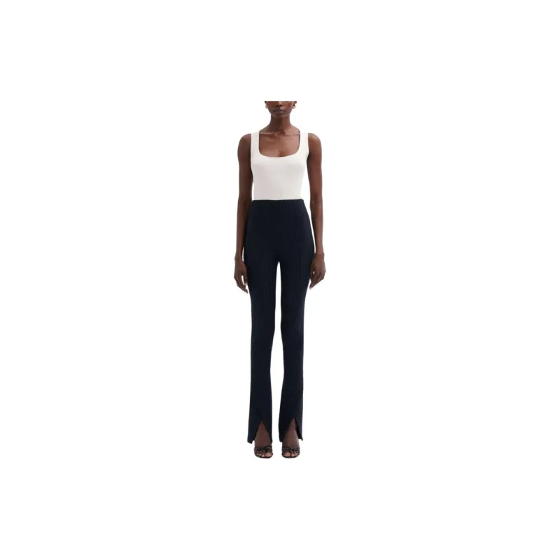 Oscar De La Renta Vertical stripe Wool Trousers-3