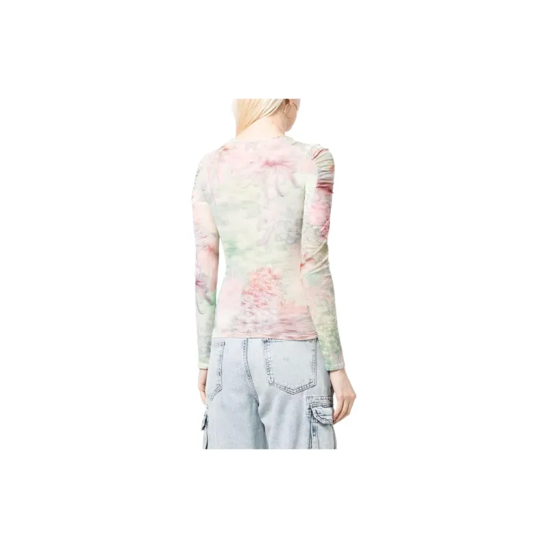 Collina Strade Long sleeved Floral pattern T shirt-3