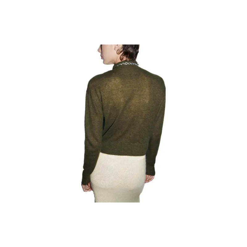 ZARA Cashmere Sweater Women's Green-2