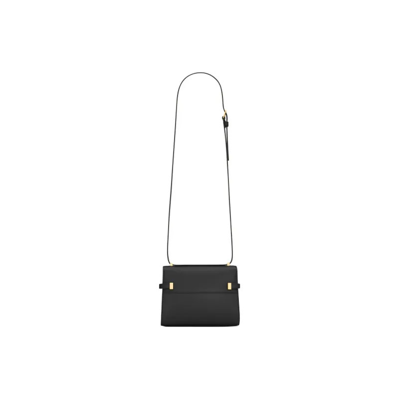 SAINT LAURENT SOLFERINO Cow Leather Shoulder Bag, Crossbody Bag Mini Women's Black-3