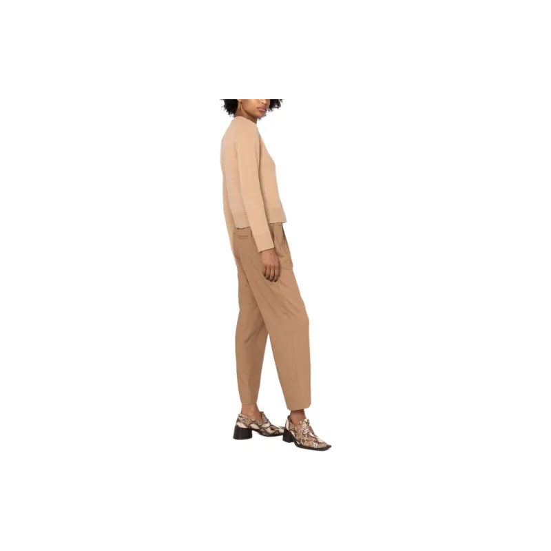 VINCE Pleat-detail Cropped Tailored Trousers-3
