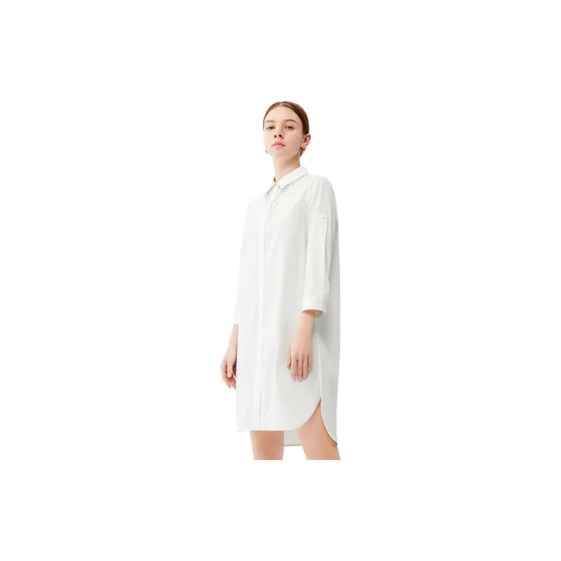 JZ. ANNAKRO Long Sleeved Dress Women's Raw White-3