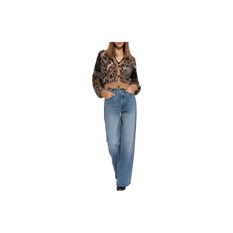 AMIRI High rise Wide leg Jeans-4