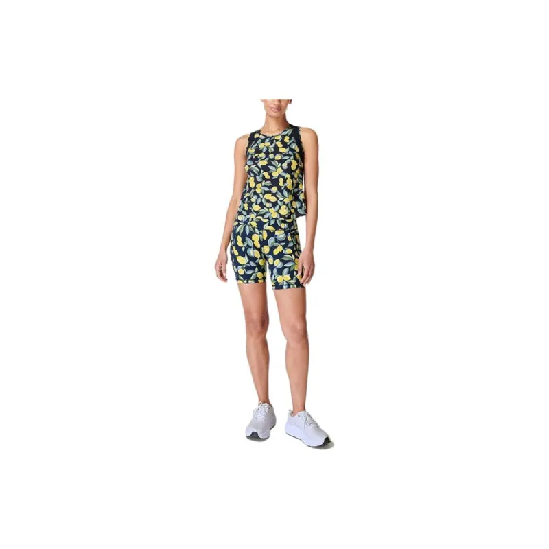 Sweaty Betty Sport Vests Women's Blue Background With Lemon Tree-1