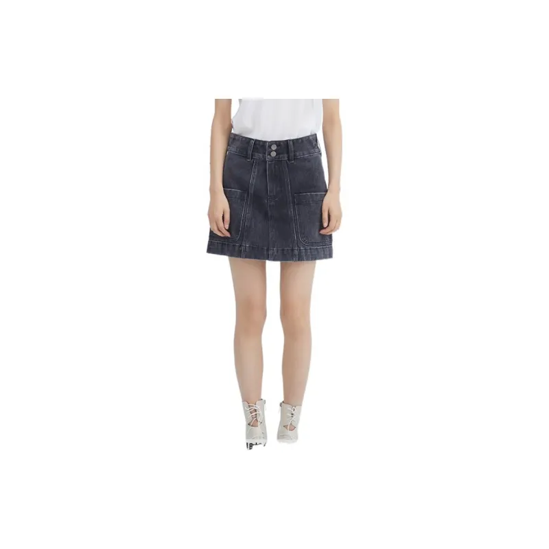 LOFT SHINE Denim Short Skirts Women's Black-1