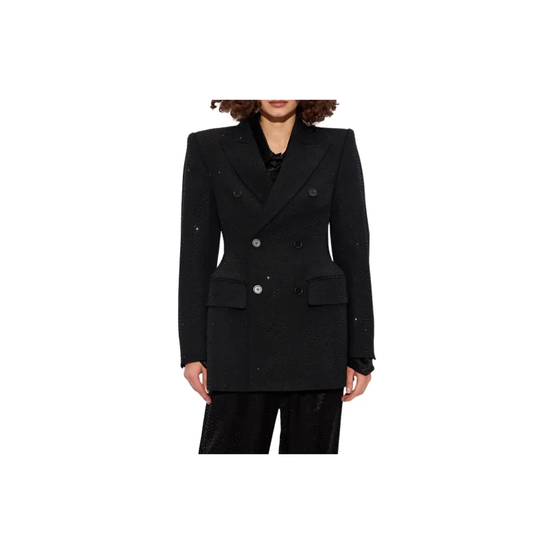 Balenciaga Double breasted Rhinestone embellished Blazer-2