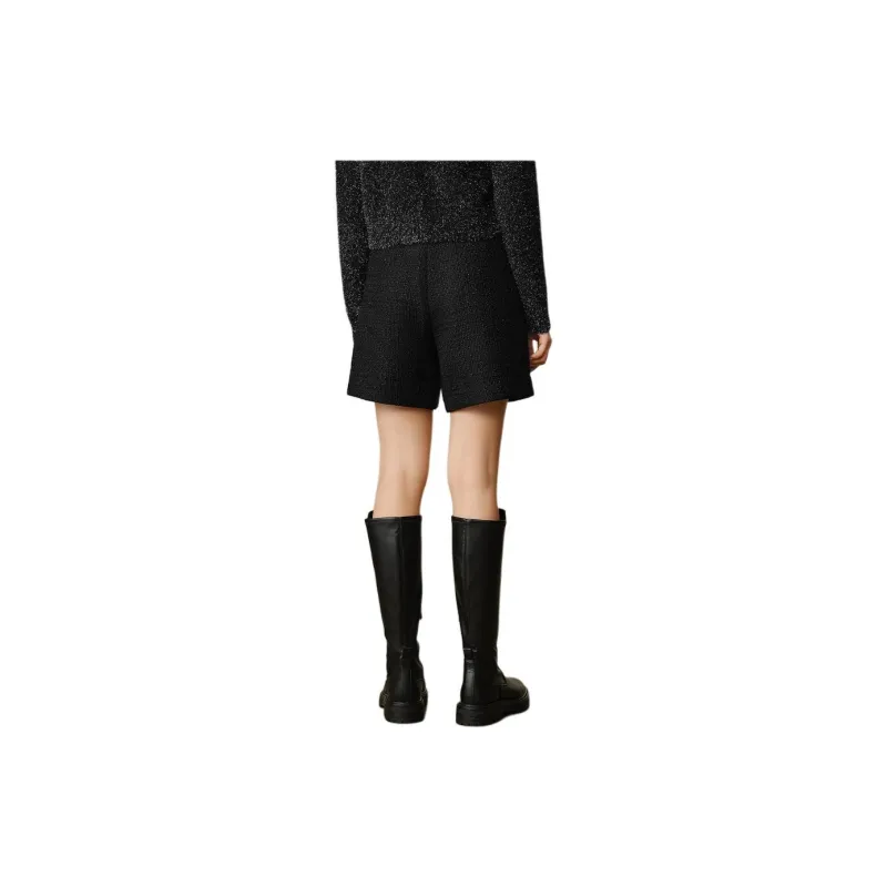 JZ. ANNAKRO Casual Shorts Women's Plain Black-3