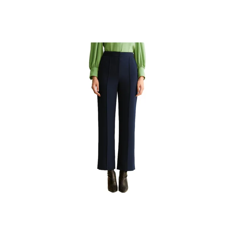 Yiner Casual Pants Women's Navy Blue-1