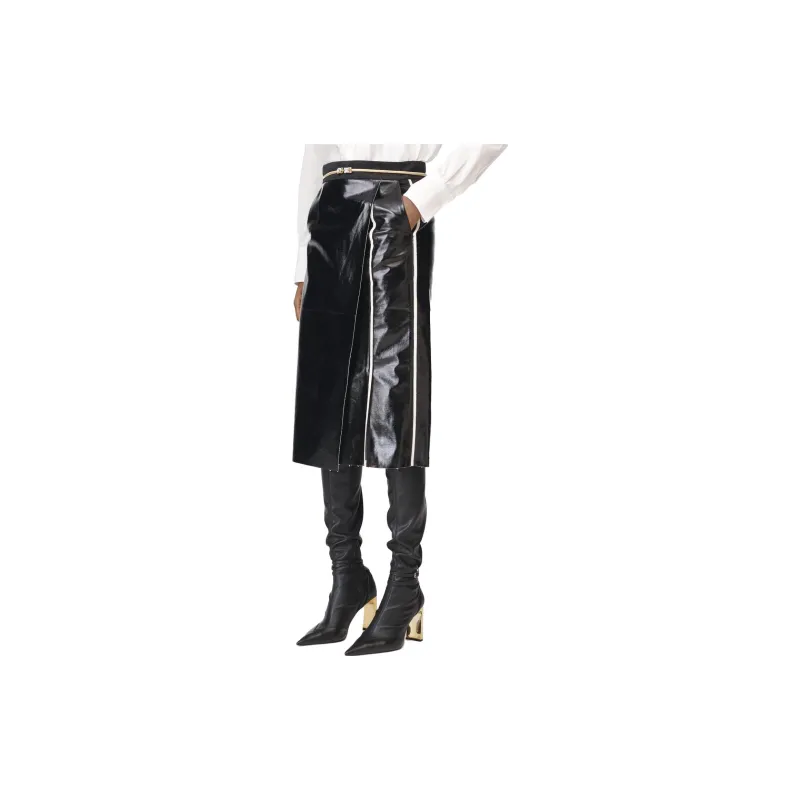 ZARA Casual Long Skirts Women's Black-3