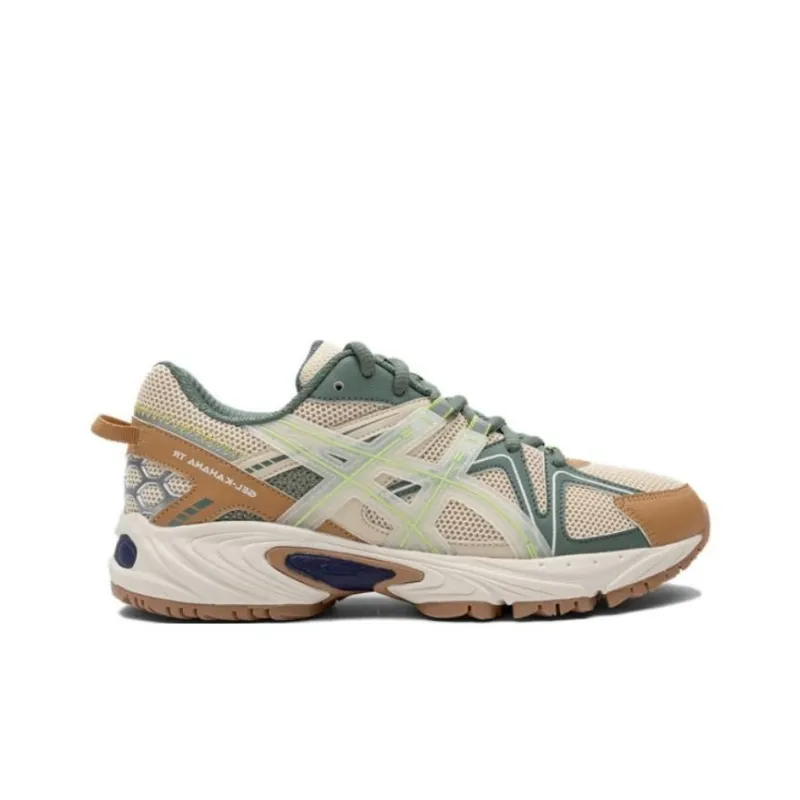 Asics Gel Kahana TR Cushioning Kids Lifestyle Shoes Beige Brown Green Teenagers-1