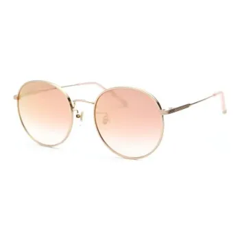 LASH Round Sunglasses Unisex Gold