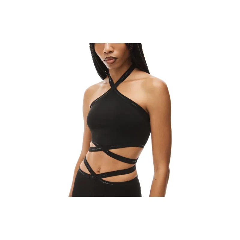 Alexander Wang Halter Neck Logo Detailed Top-2