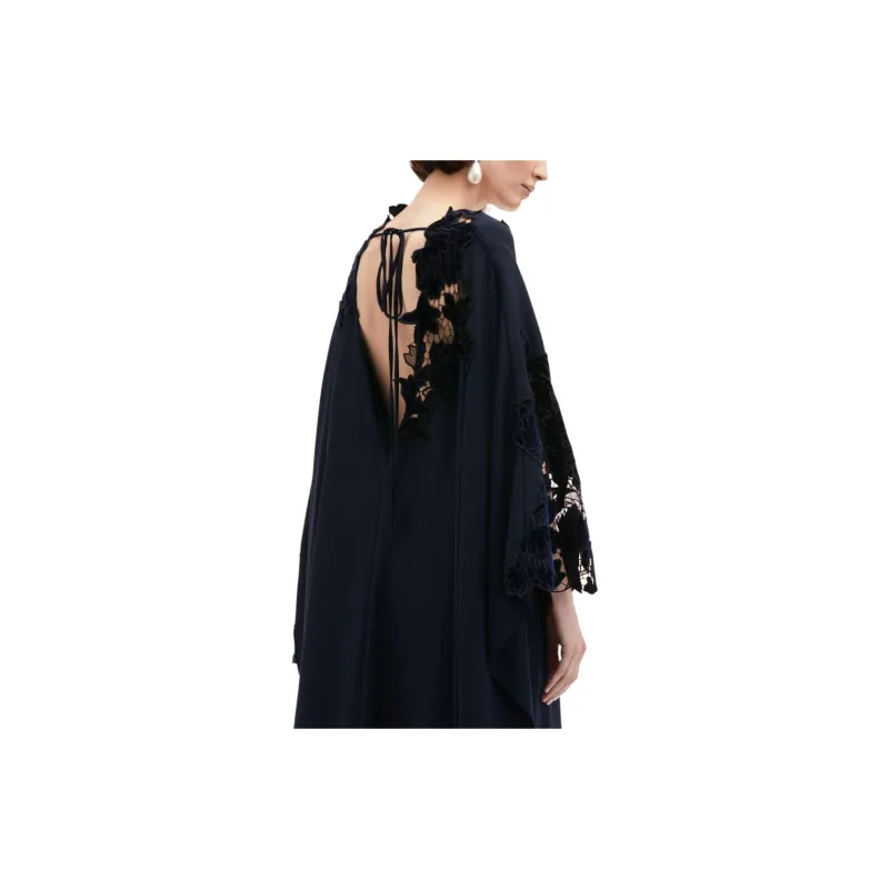 Oscar De La Renta Peony Velvet Guipure Kaftan-4