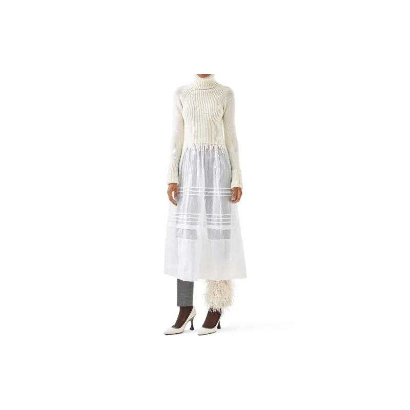 LOEWE Long Sleeved Dresses Women's White-1