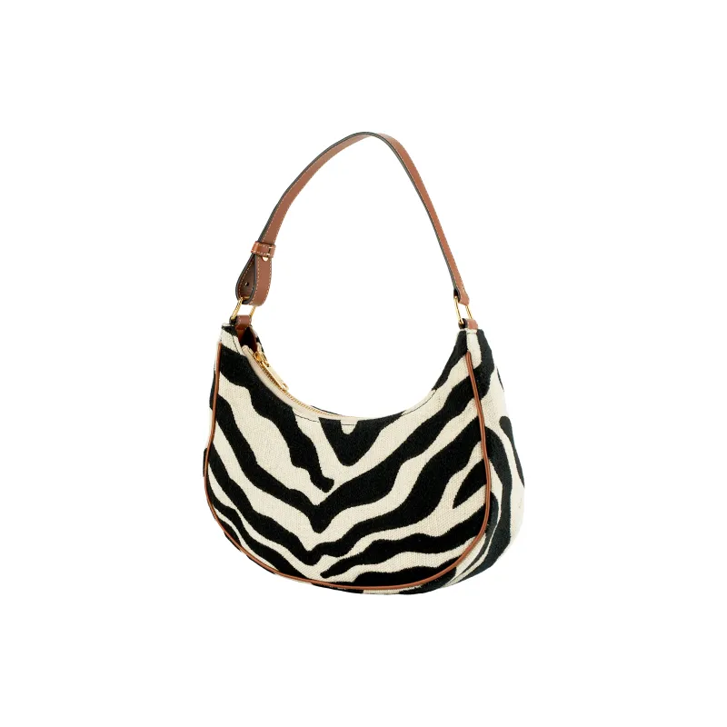 CELINE AVA Textile Calfskin Handbag Women's Black-2