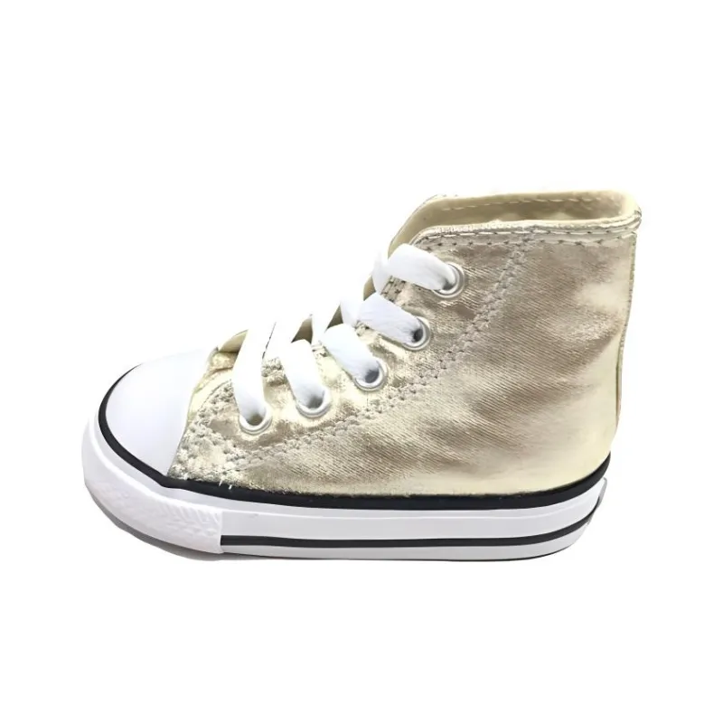 Converse All Star Cushioning Wear Resistant High Top Kids Canvas Shoes Gold Teenagers-0