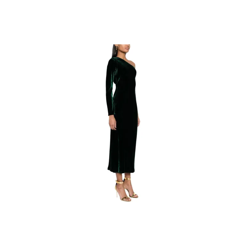 Polo Ralph Lauren Lacee One shoulder Velvet Dress-3