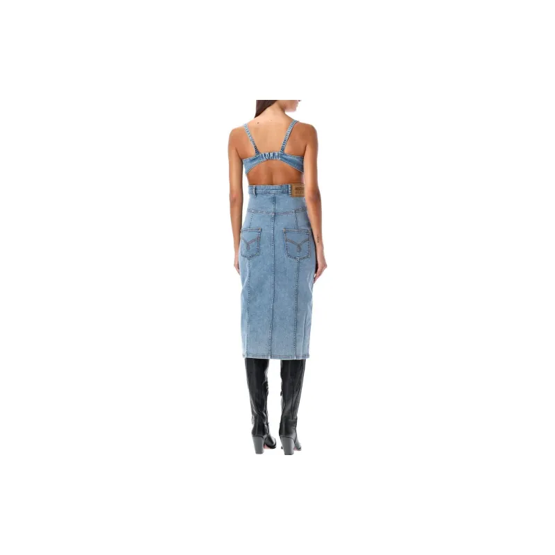 MOSCHINO Slip Dresses Women's Blue-1