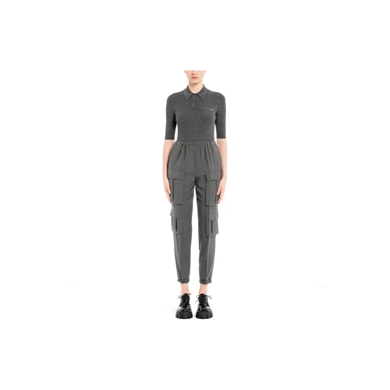 PRADA Cargo Pants Women's Gray-1
