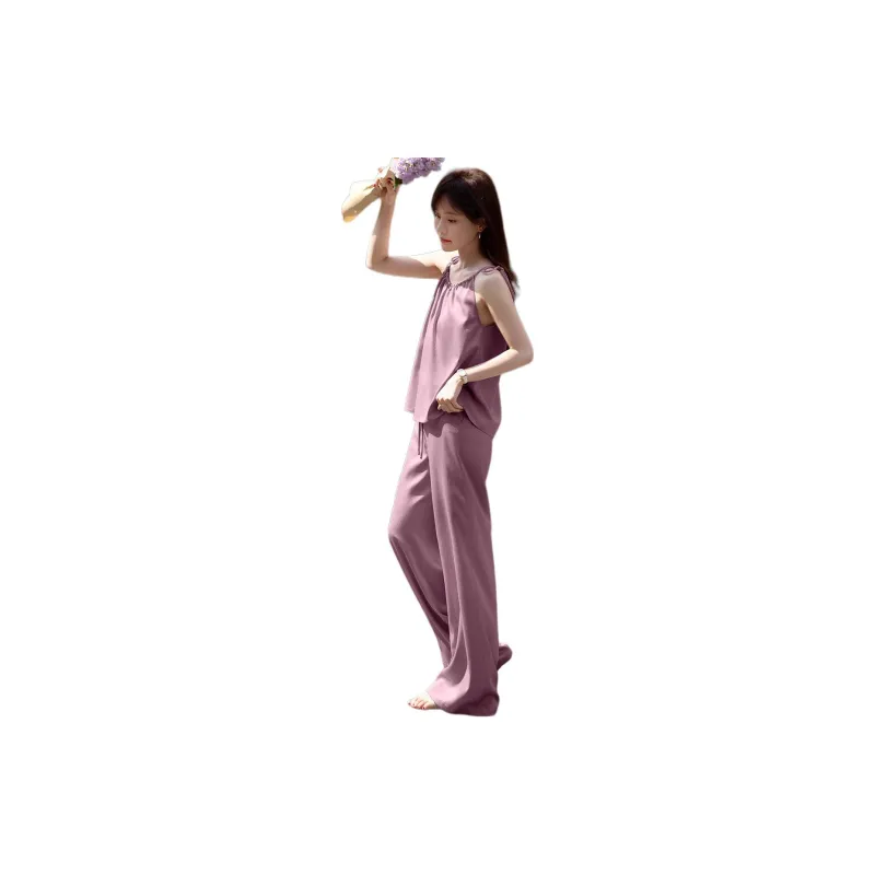 Mo Han Yi Mei Casual Suit Women's Pink Purple-2