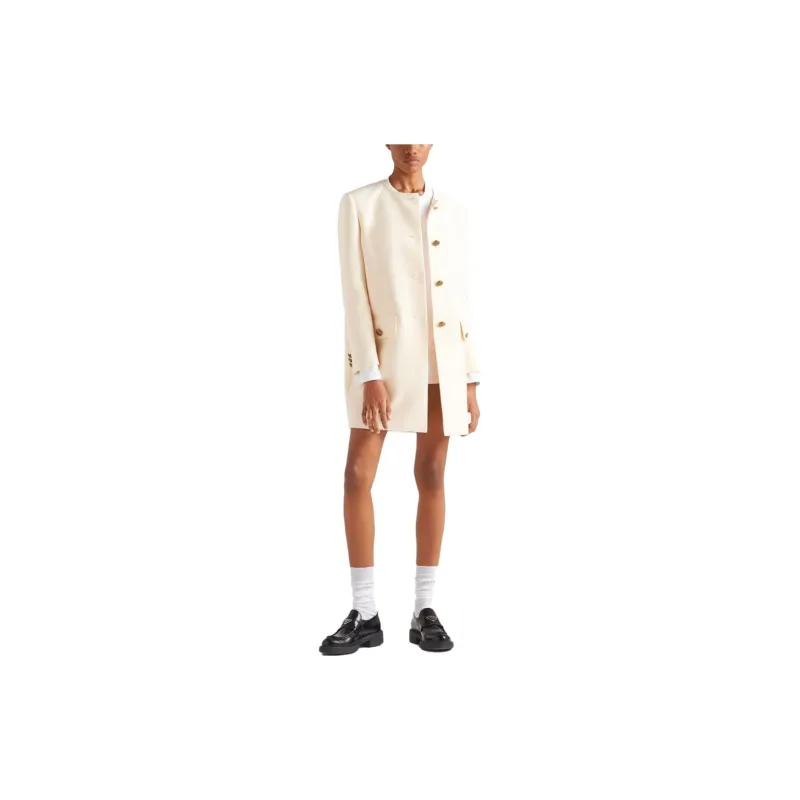 PRADA Coats Women's Ivory White-1