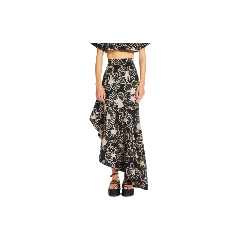 MaxMara Knit Long Skirts Women's Black-2