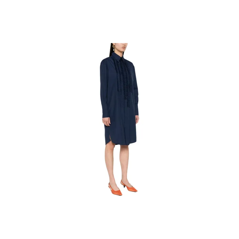 MARNI Collared Long-Sleeve Shirt Dress-3