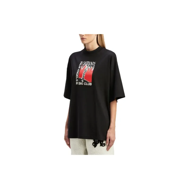 PALM ANGELS Ski Club Cotton T shirt-2