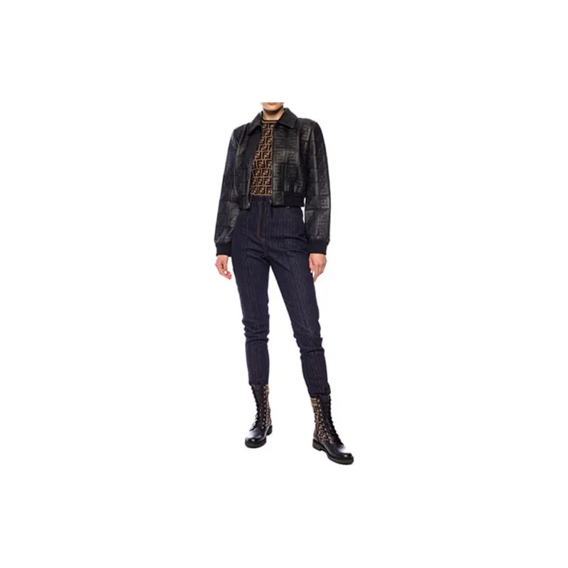 FENDI SS21 Jeans Women's Dark Blue-1