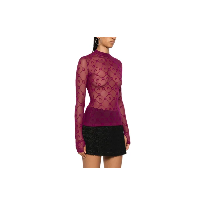 Marine Serre Moonogram Mesh Top-3