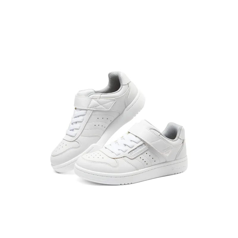 Skechers Anti Slip Wear Resistant Low Top Kids' Skateboarding Shoes White Kids'-3