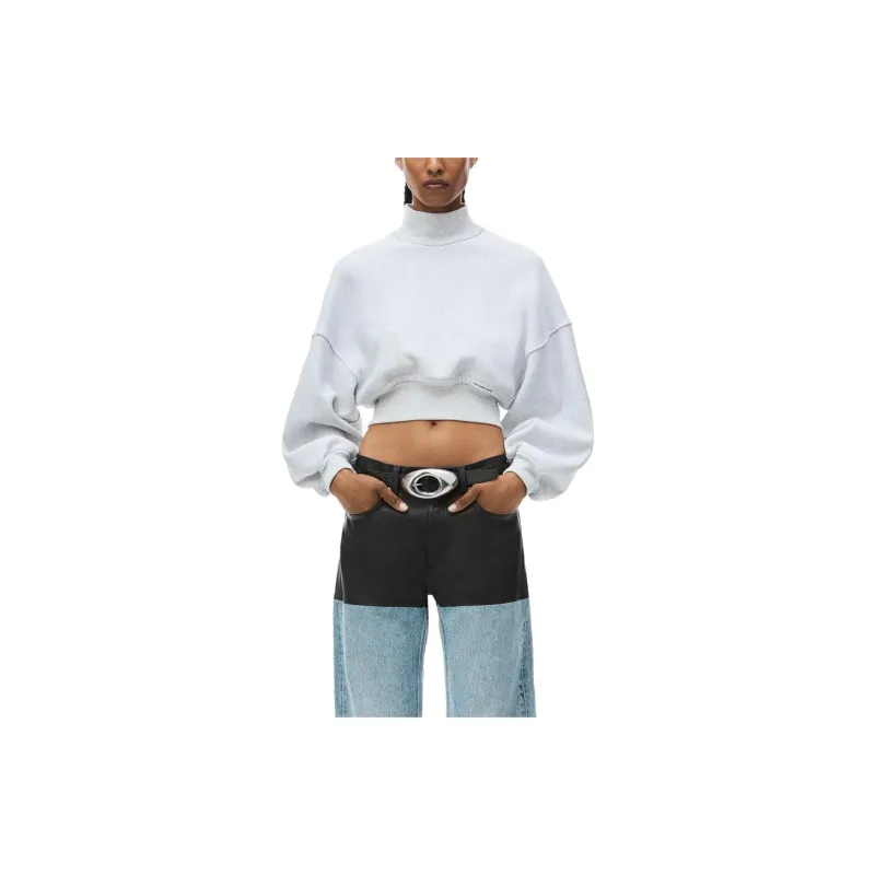 Alexander Wang High Neck Cropped Sweatshirt-3