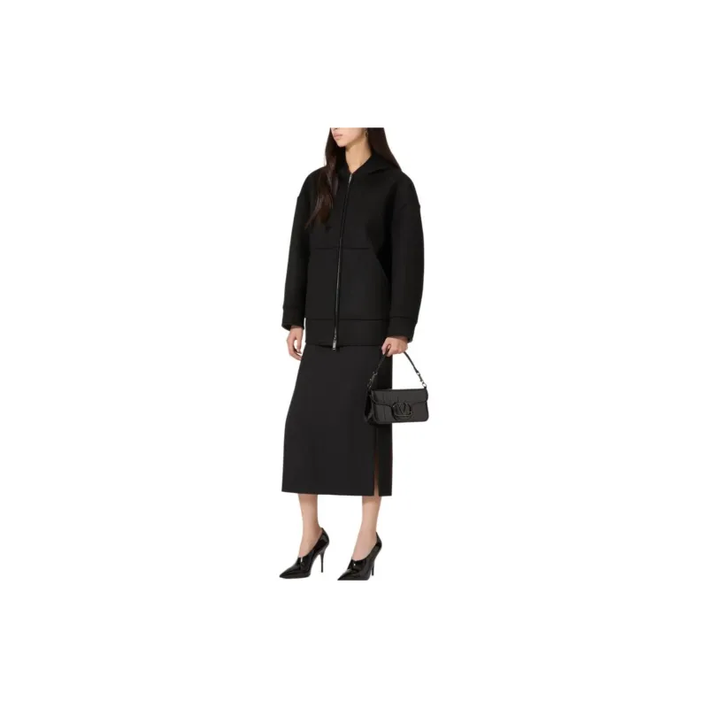 Valentino Grisaille Striaght Hem Midi Skirt-3