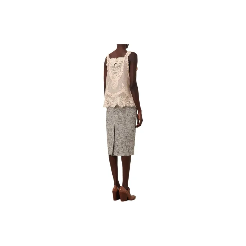 Zimmermann SS24 Casual Long Skirts Women's Black Frost-2