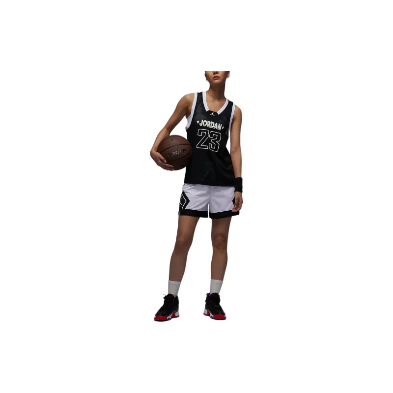 Jordan Sport Diamond Casual Shorts Women's White/Black-3