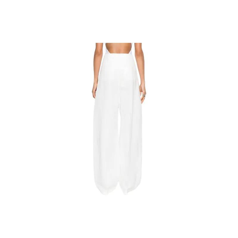 SportMax High Waist Straight Leg Trousers-1