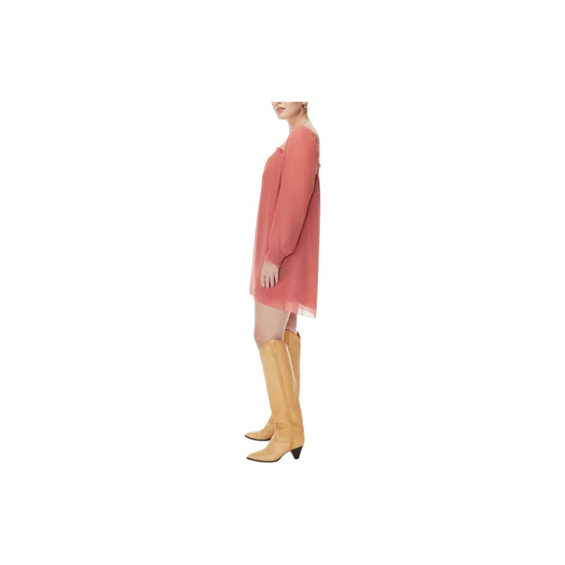 ARITZIA Wilfred Alana Dress Long-Sleeved Dresses Women's Warm Sienna Red-4