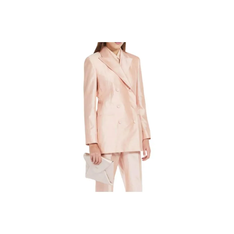 MaxMara Studio Business Suits Coats Women's Light Pink-4